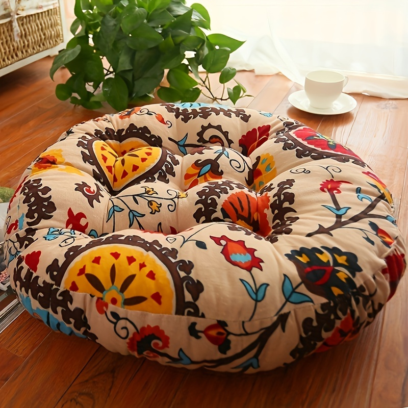 Meditation Cushion Zafu - Round Floor Cushion Pillow Thickened Tatami