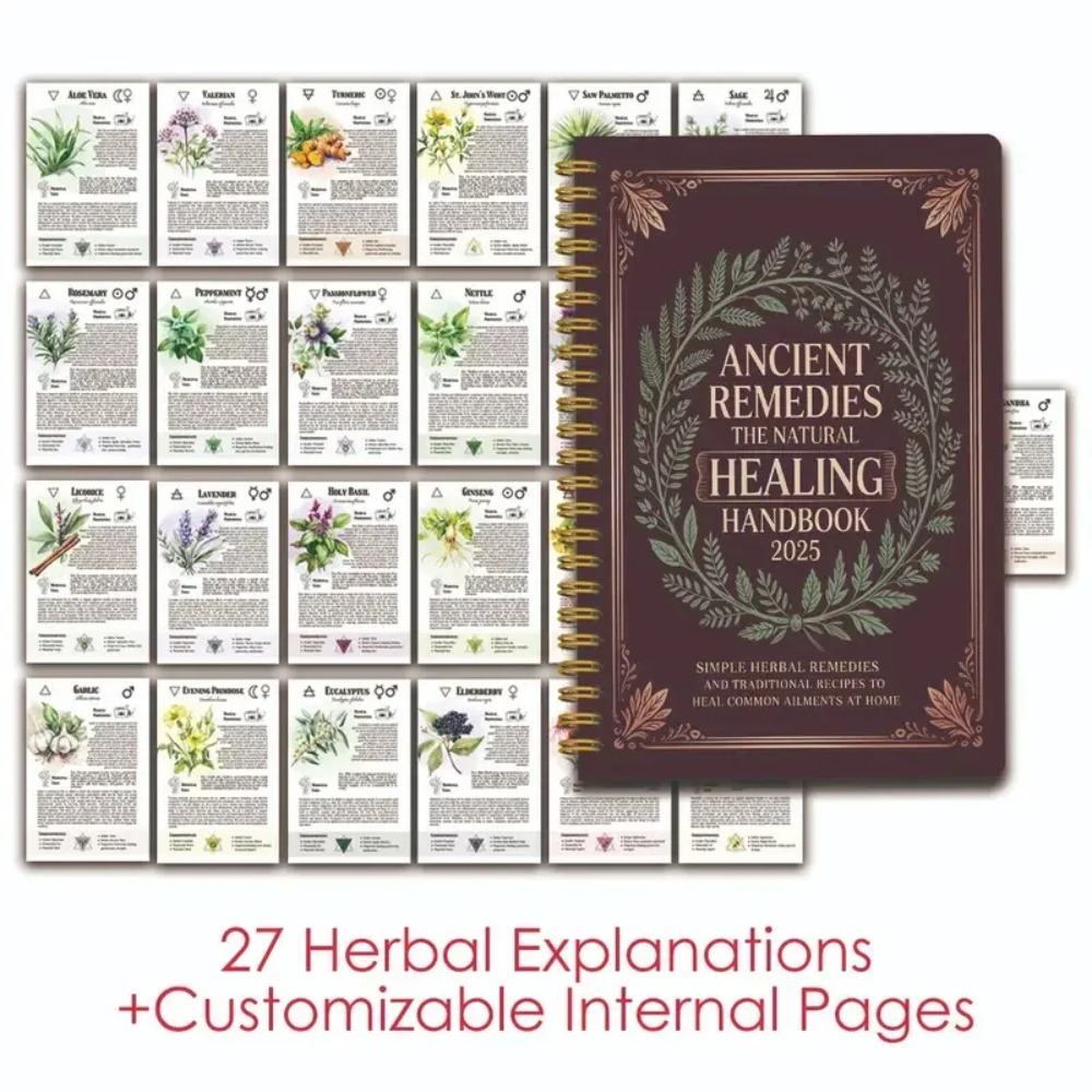 Holistic Health & Wellness - Natural Healing Handbook Spiral Bound Guidebook