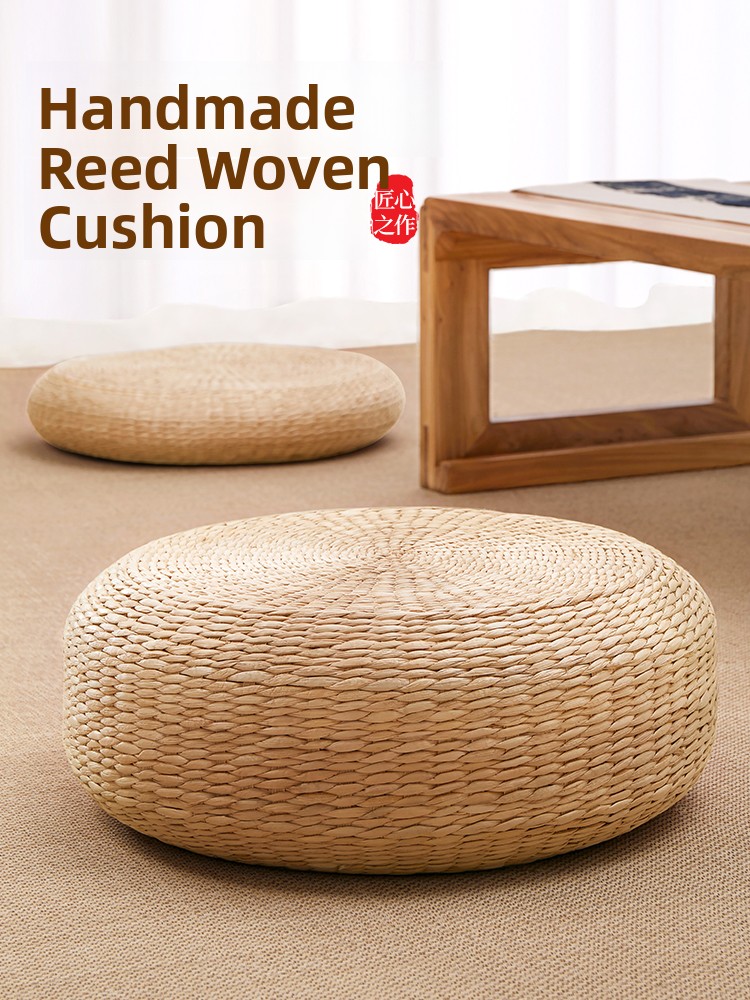 Meditation Cushion Zafu - Rattan Woven Zafu Meditation Pad Tatami