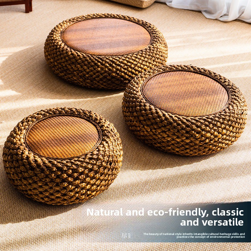 Rattan Round Floor Cushion - T - Meditation Cushion Zafu 评论和价格