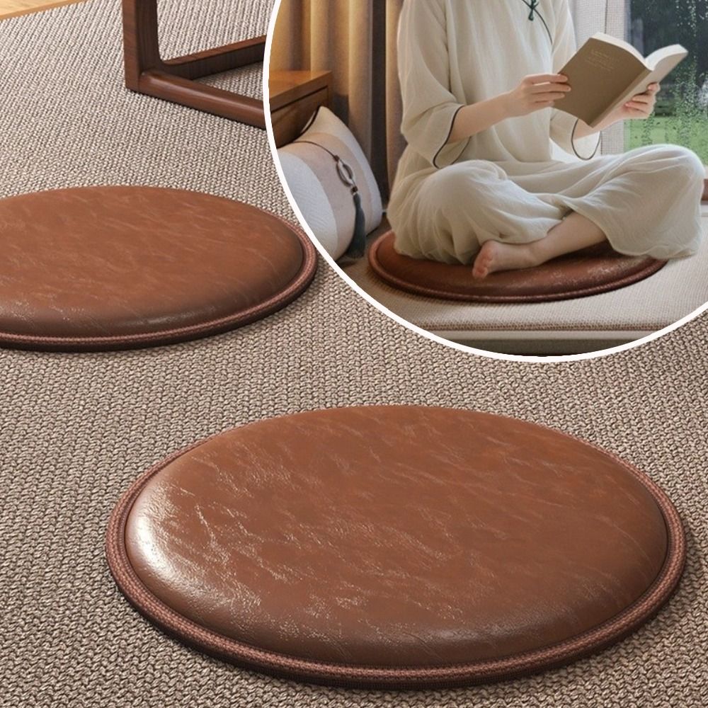 Zafu Thick Leather Cushion Sof - Meditation Cushion Zafu 评论和价格