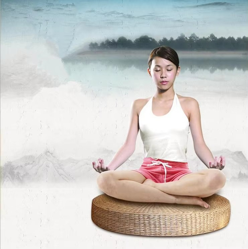 5 Size Hot Natural Straw Round - Meditation Cushion Zafu 评论和价格